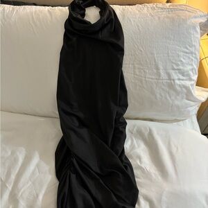 SHEIN Black Sleeveless Halter Neck Maxi Dress